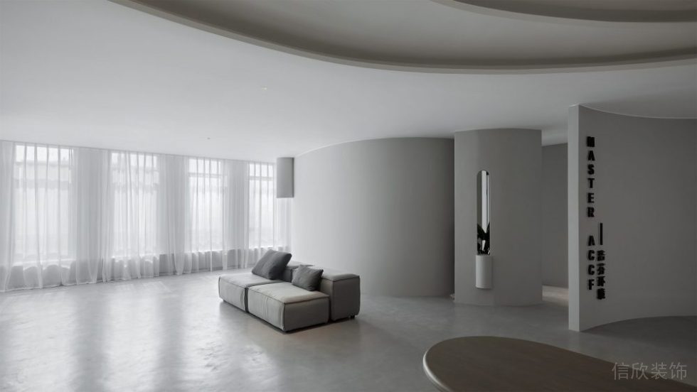 弧形隔斷圓形天花吊頂設(shè)計(jì)