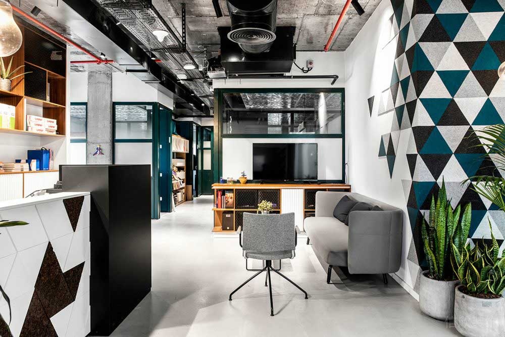 工業(yè)風接待區(qū)效果圖設(shè)計