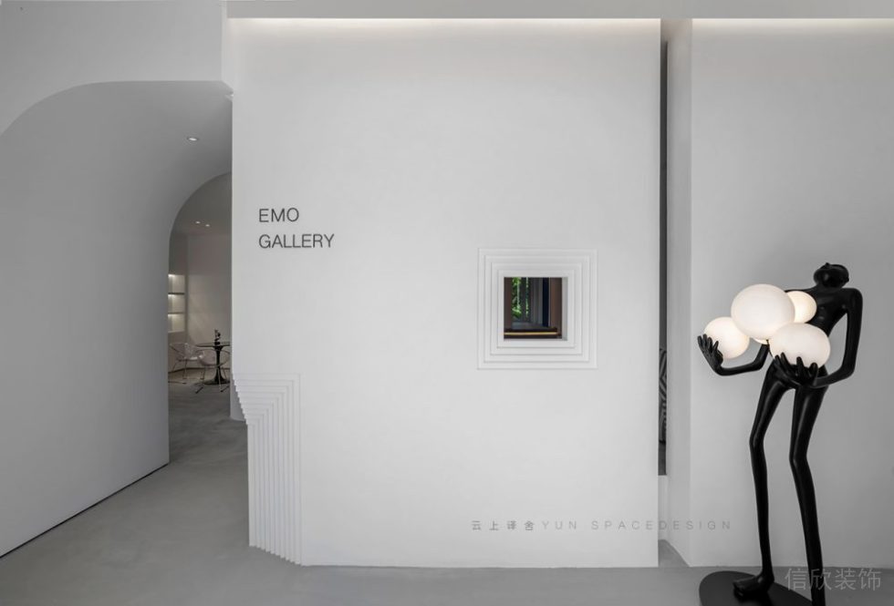 辦公室展示區(qū)圓弧轉(zhuǎn)角墻體造型設(shè)計圖