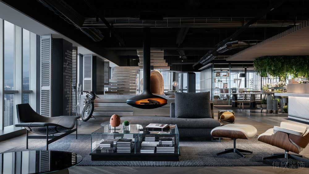 辦公室接待區(qū)地面裝修設(shè)計布局效果圖