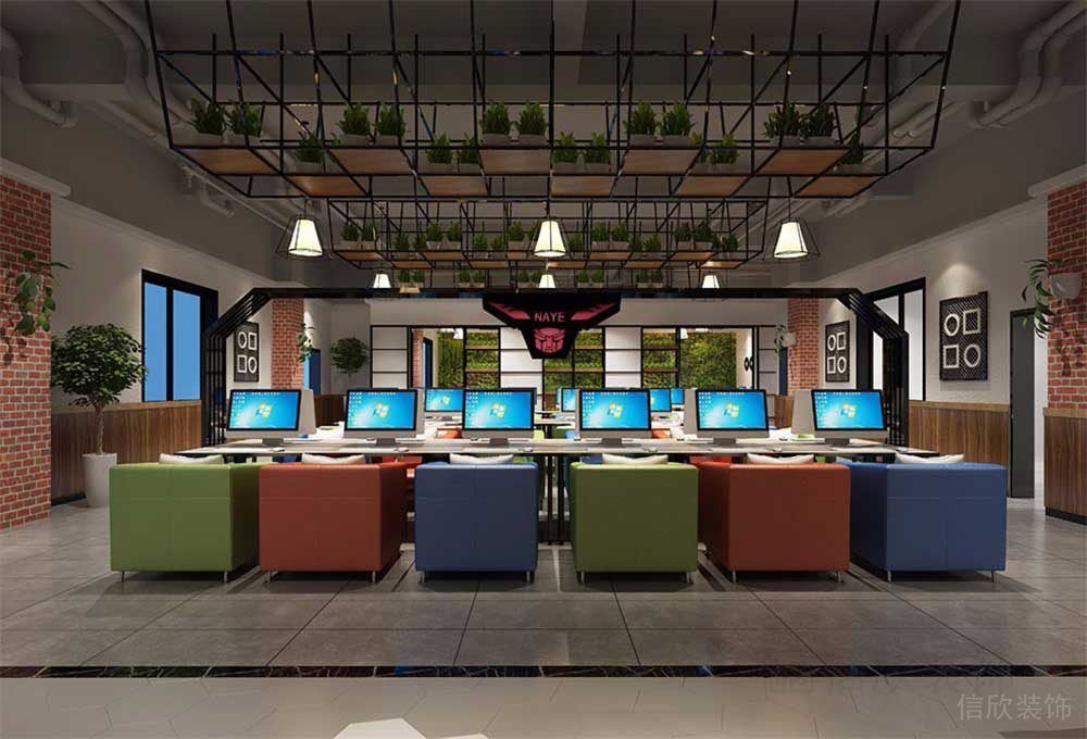 深圳福田區網咖裝修設計方案 公共上網區