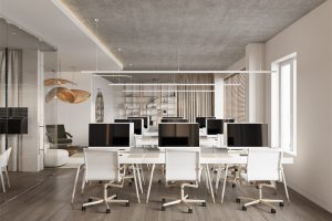 深圳羅湖500平方簡(jiǎn)約風(fēng)格辦公室裝修辦公區(qū)效果圖