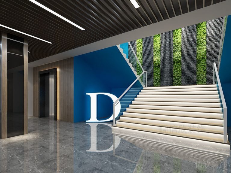 復(fù)式瓷磚地面木飾面墻面線條天花吊頂裝修設(shè)計(jì)效果圖