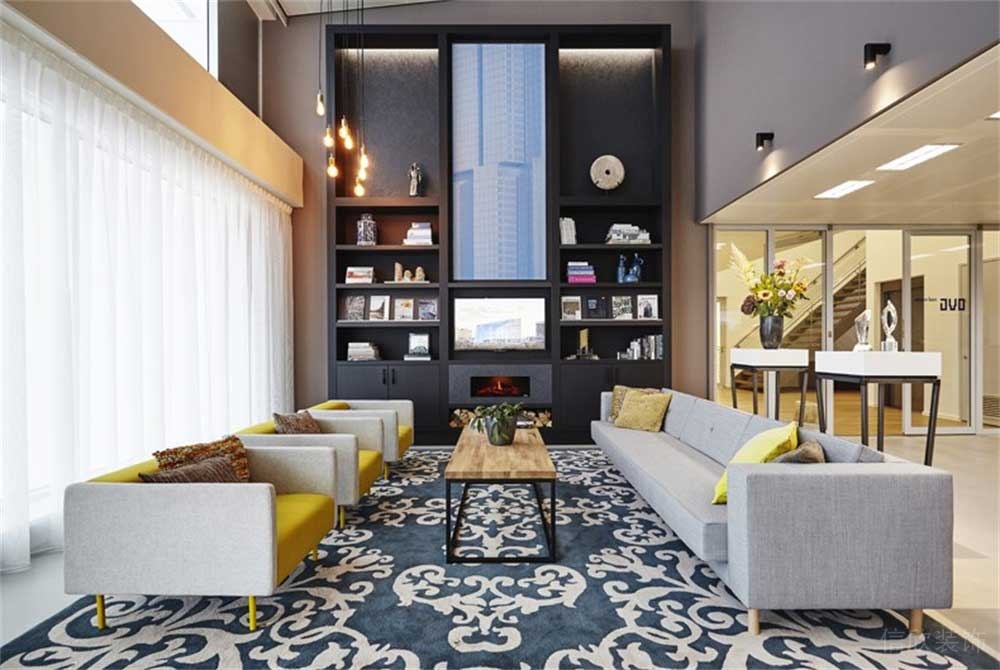 深圳鹽田壹海城簡約風格辦公室裝修設計案例接待廳效果圖