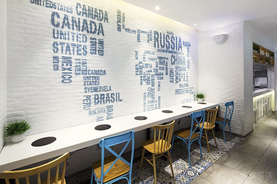 深圳光明龍光玖龍臺北歐風(fēng)格火鍋店裝修案例內(nèi)嵌式長條形餐桌 深圳光明龍光玖龍臺北歐風(fēng)格火鍋店裝修案例內(nèi)嵌式長條形餐桌