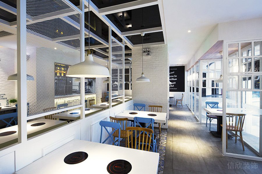 深圳光明龍光玖龍臺北歐風(fēng)格火鍋店裝修案例白色烤漆金屬網(wǎng)裝飾隔斷 深圳光明龍光玖龍臺北歐風(fēng)格火鍋店裝修案例白色烤漆金屬網(wǎng)裝飾隔斷