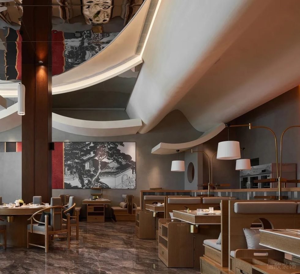 深圳南山星海名城新中式風(fēng)格火鍋店裝修案例卡座 深圳南山星海名城新中式風(fēng)格火鍋店裝修案例卡座