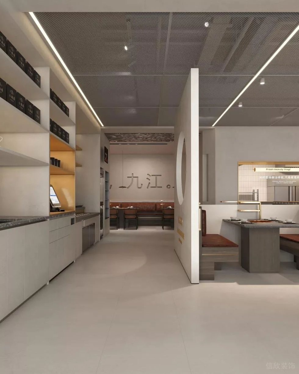 深圳鹽田合景同創廣場極簡風格火鍋店裝修案例過道 深圳鹽田合景同創廣場極簡風格火鍋店裝修案例過道
