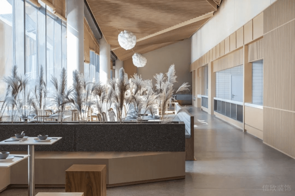 深圳寶安天琴閣原木色調田園簡約風素食館裝修案例綠植裝飾 深圳寶安天琴閣原木色調田園簡約風素食館裝修案例綠植裝飾