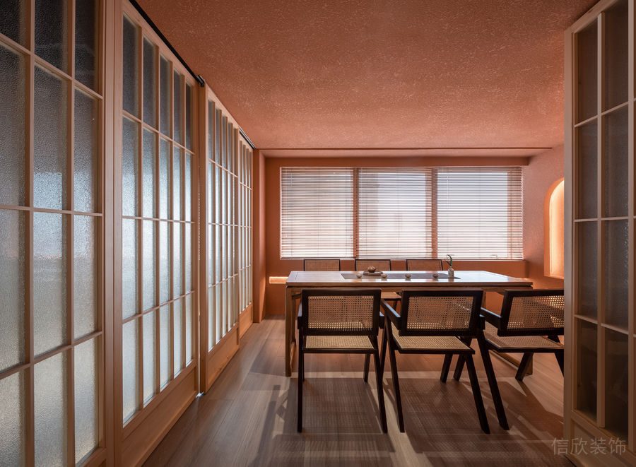 深圳寶安中洲華府暖色調極簡風格茶館裝修案例六人包廂 深圳寶安中洲華府暖色調極簡風格茶館裝修案例六人包廂