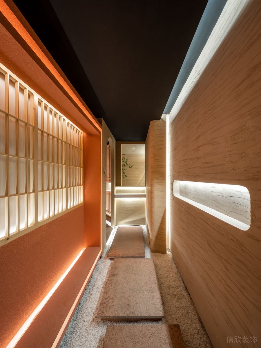深圳寶安中洲華府暖色調極簡風格茶館裝修案例走廊 深圳寶安中洲華府暖色調極簡風格茶館裝修案例走廊