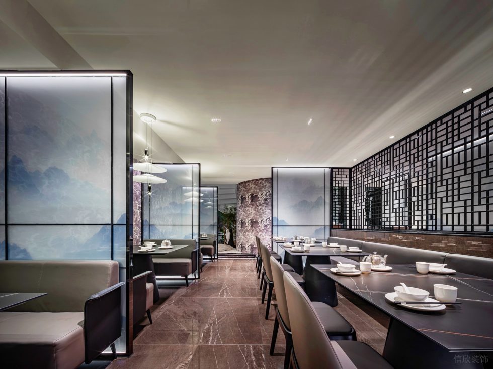深圳龍華保利悅都現(xiàn)代新中式風(fēng)格江浙菜餐廳裝修案例二層用餐大廳 深圳龍華保利悅都現(xiàn)代新中式風(fēng)格江浙菜餐廳裝修案例二層用餐大廳