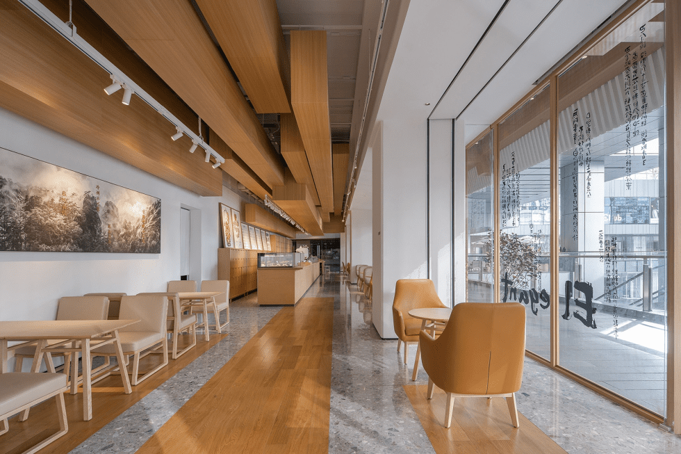 深圳南山保利文化廣場原木色調簡約自然風茶飲店裝修案例室內雅座 深圳南山保利文化廣場原木色調簡約自然風茶飲店裝修案例室內雅座