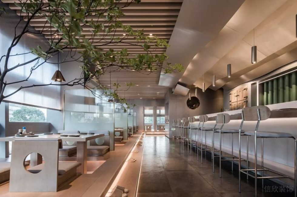 深圳南山天利中央廣場(chǎng)現(xiàn)代新中式風(fēng)格壽司店裝修案例榻榻米卡座 深圳南山天利中央廣場(chǎng)現(xiàn)代新中式風(fēng)格壽司店裝修案例榻榻米卡座