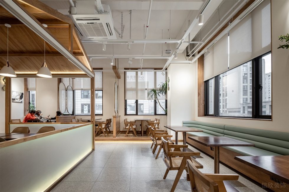 深圳市寶安區石巖原木風甜品店裝修設計 蕾拉甜品白色工業感頂面 深圳市寶安區石巖原木風甜品店裝修設計 蕾拉甜品白色工業感頂面