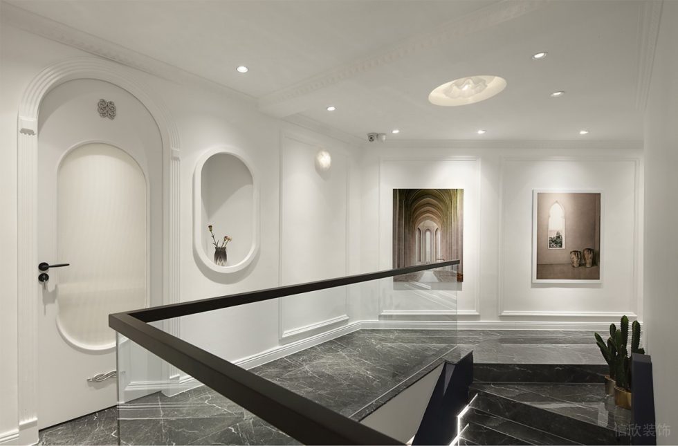 深圳市南山區南油現代風美容店裝修設計玻璃扶手 深圳市南山區南油現代風美容店裝修設計玻璃扶手