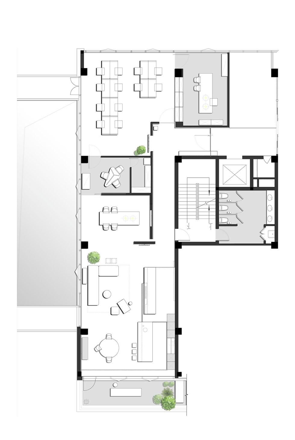 大沖商務中心科技園辦公室裝修平面圖 大沖商務中心科技園辦公室裝修平面圖