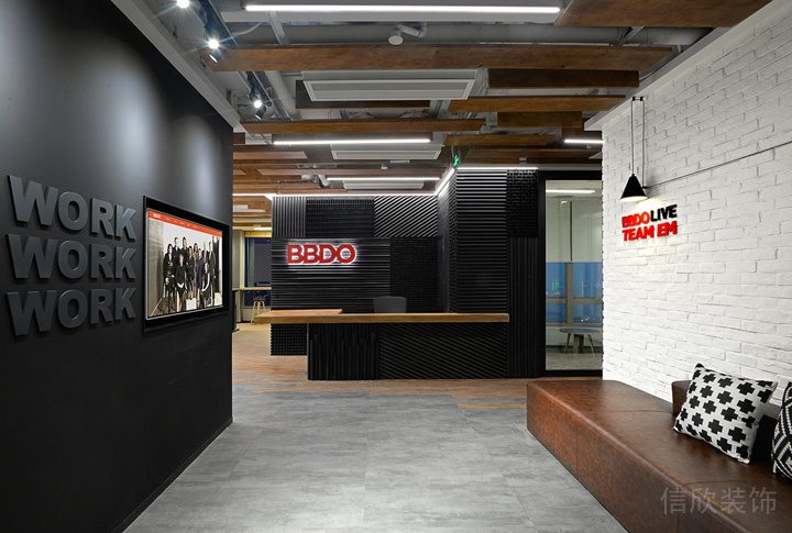 深圳寶安稻興環球科創中心900平方米現代工業風辦公室裝修案例前廳 深圳寶安稻興環球科創中心900平方米現代工業風辦公室裝修案例前廳