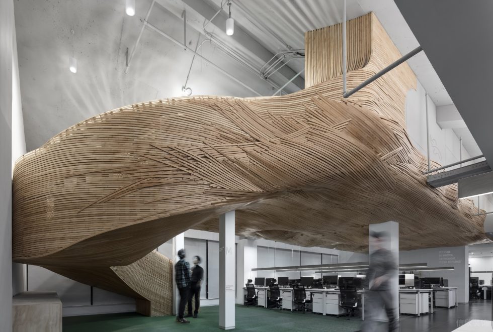 后現(xiàn)代工業(yè)風(fēng)辦公室裝修案例竹編藝術(shù)樓梯 后現(xiàn)代工業(yè)風(fēng)辦公室裝修案例竹編藝術(shù)樓梯