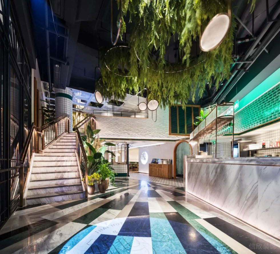 深圳南山方大城北歐輕奢風海鮮火鍋餐廳裝修案例大堂 深圳南山方大城北歐輕奢風海鮮火鍋餐廳裝修案例大堂