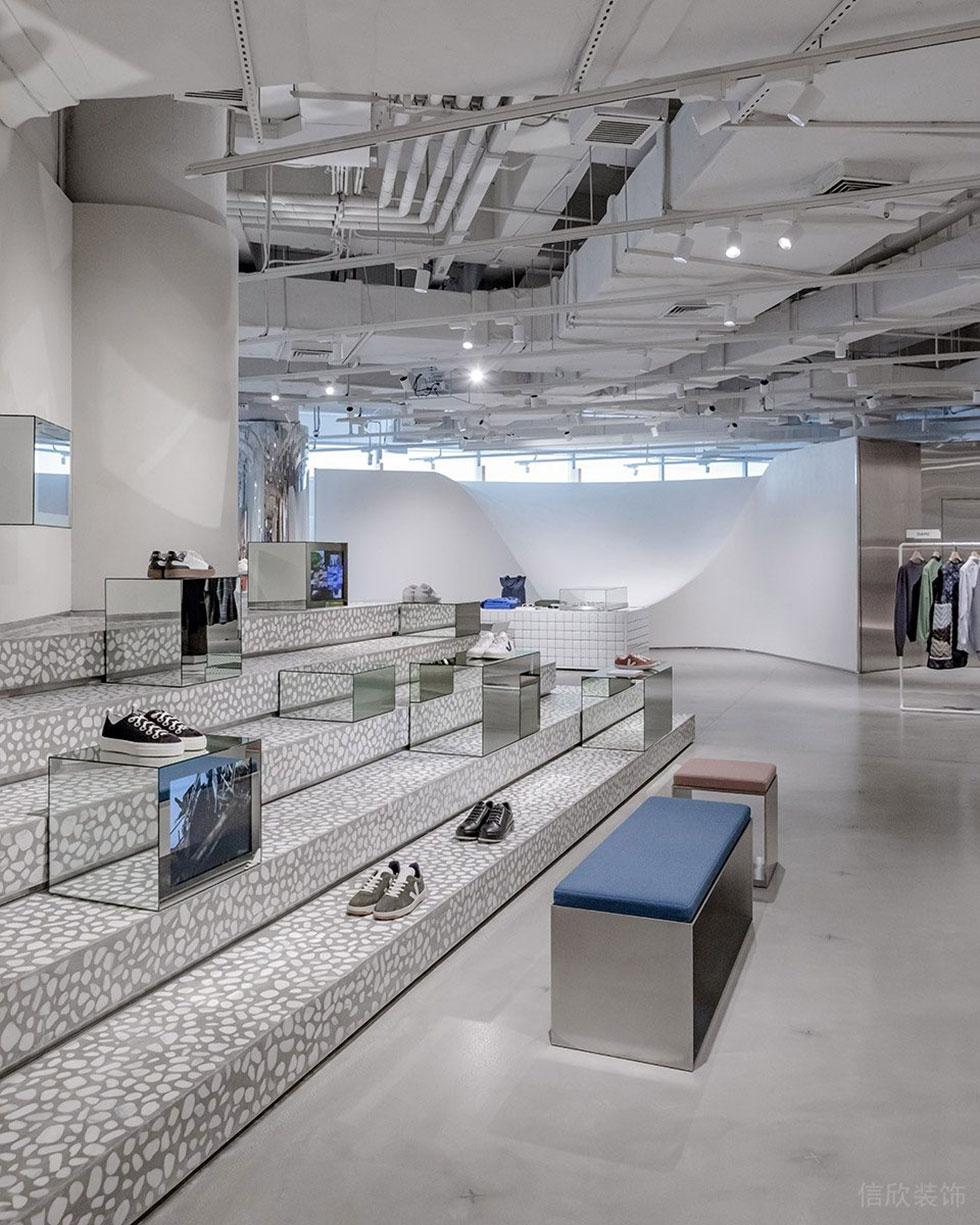 深圳市寶安區(qū)沙井現(xiàn)代風(fēng)艾派零售店裝修設(shè)計(jì)水磨石臺(tái)階展臺(tái) 深圳市寶安區(qū)沙井現(xiàn)代風(fēng)艾派零售店裝修設(shè)計(jì)水磨石臺(tái)階展臺(tái)