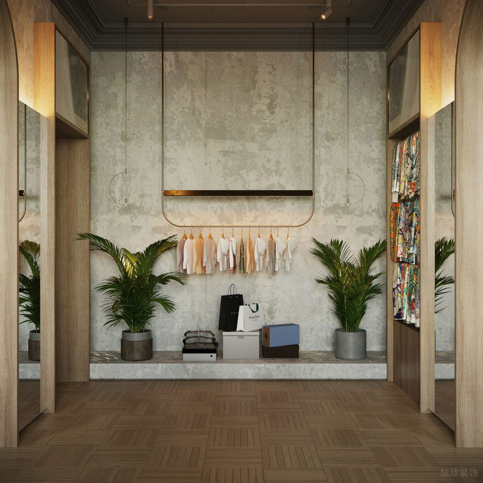 深圳市龍崗區平湖復古風定制服裝店服飾展示架