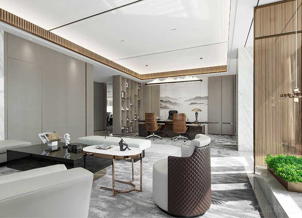 深圳福田卓越世紀(jì)中心800平方米現(xiàn)代新中式風(fēng)格辦公室裝修案例董事長(zhǎng)辦公室 深圳福田卓越世紀(jì)中心800平方米現(xiàn)代新中式風(fēng)格辦公室裝修案例董事長(zhǎng)辦公室