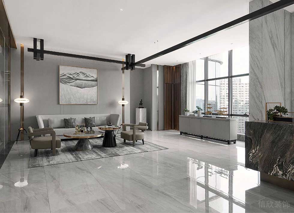 深圳福田卓越世紀(jì)中心800平方米現(xiàn)代新中式風(fēng)格辦公室裝修案例接待室 深圳福田卓越世紀(jì)中心800平方米現(xiàn)代新中式風(fēng)格辦公室裝修案例接待室