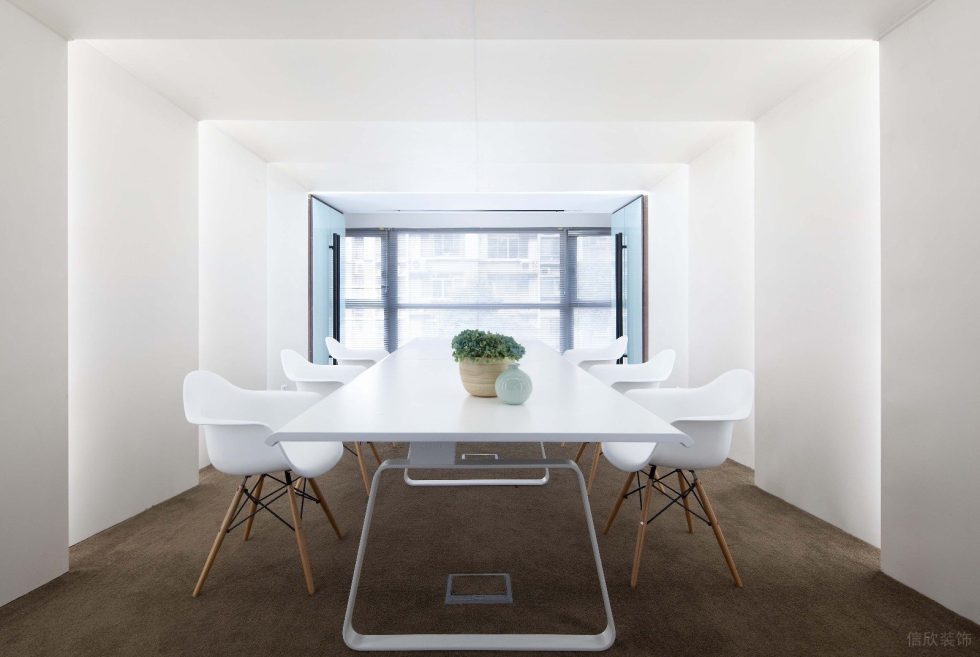 深圳羅湖百仕達大廈800平方米簡約新中式風格辦公室裝修案例商務交流接待室