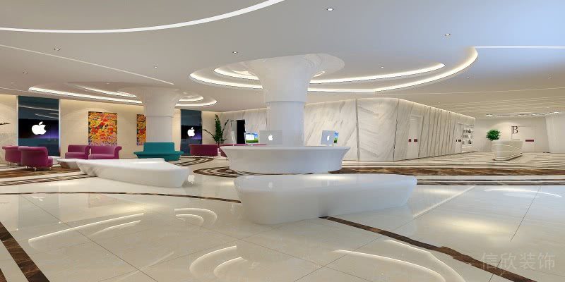 武漢愛(ài)馨口腔牙科診所候診大廳裝修設(shè)計(jì)