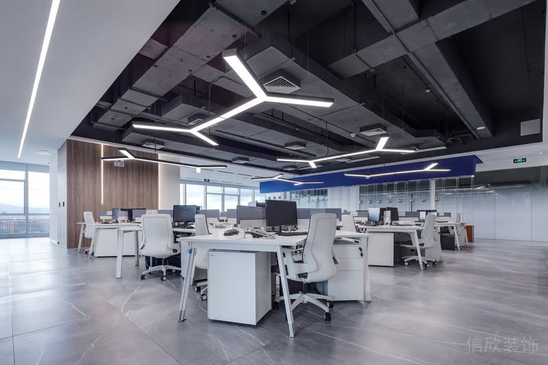 白色主調(diào)公司裝修設(shè)計方案 工作區(qū)