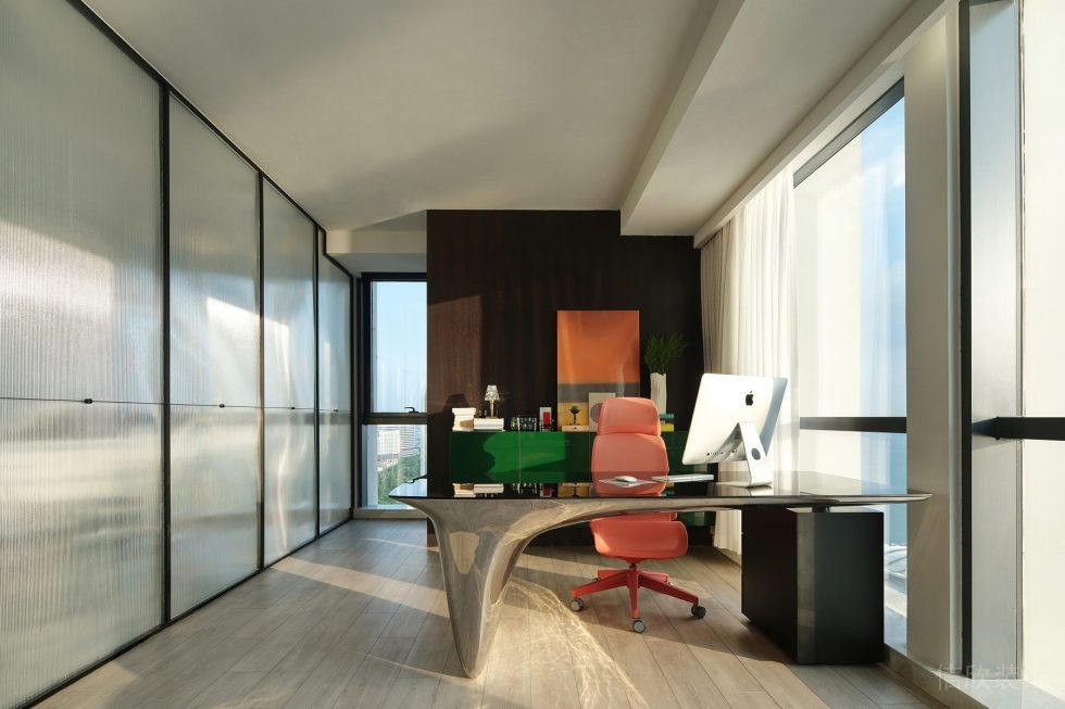 京基濱河時代大廈現(xiàn)代簡約風(fēng)辦公室裝修案例 設(shè)計總監(jiān)室 (2)