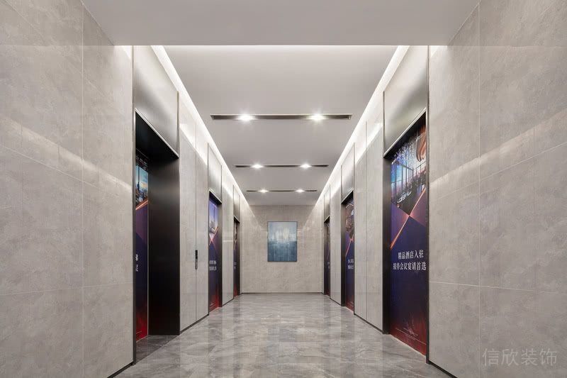 極簡輕奢風格辦公室裝修設計方案 過道