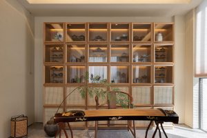 日式原木風(fēng)茶室茶柜裝修設(shè)計(jì)