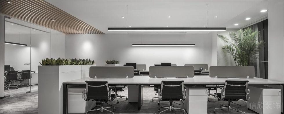 深圳寶安榮超濱海大廈現代新中式辦公室裝修設計方案 公共辦公區(qū)域