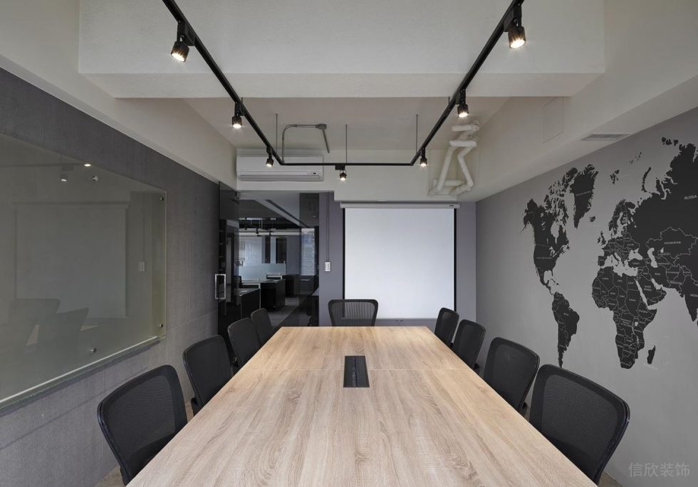 深圳龍崗福民達(dá)科創(chuàng)中心黑白灰極簡風(fēng)設(shè)計(jì)理念辦公室裝修案例會議室