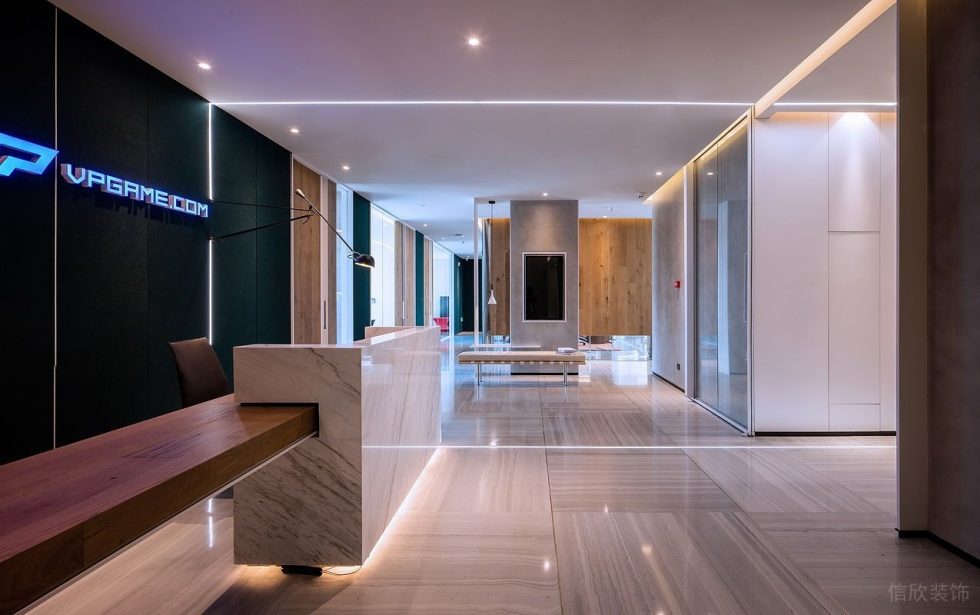 深圳龍崗萬國城大廈簡約現(xiàn)代風設(shè)計特色辦公室裝修案例前廳 深圳龍崗萬國城大廈簡約現(xiàn)代風設(shè)計特色辦公室裝修案例前廳