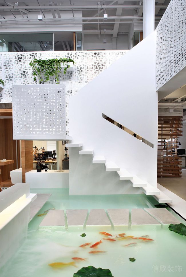 深圳南山佳嘉豪商務大廈1000平方米簡約式工業混搭風辦公室裝修案例中庭藝術水景 深圳南山佳嘉豪商務大廈1000平方米簡約式工業混搭風辦公室裝修案例中庭藝術水景