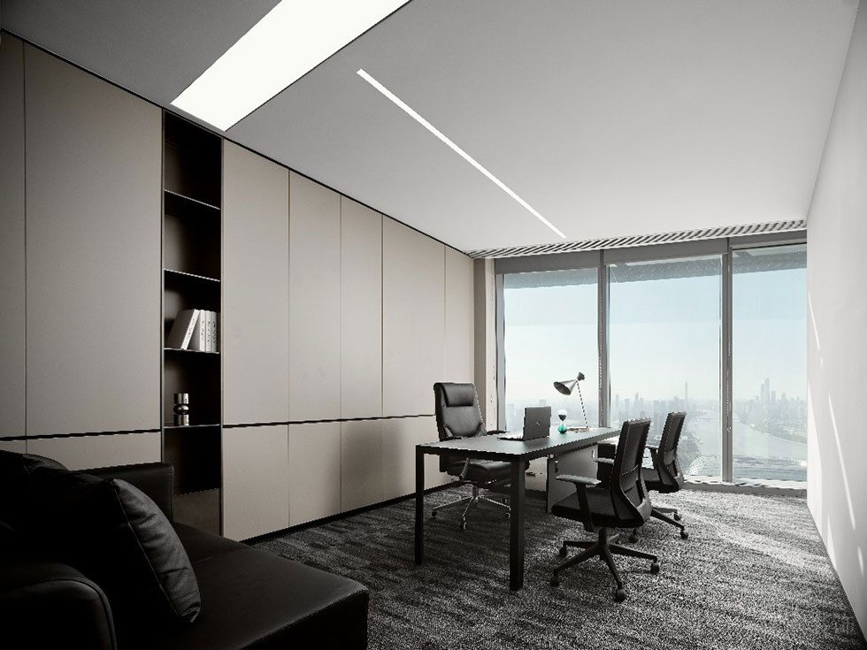 深圳南山中心區(qū)天利中央廣場(chǎng)現(xiàn)代極簡(jiǎn)風(fēng)辦公室裝修工程 辦公室 (2)