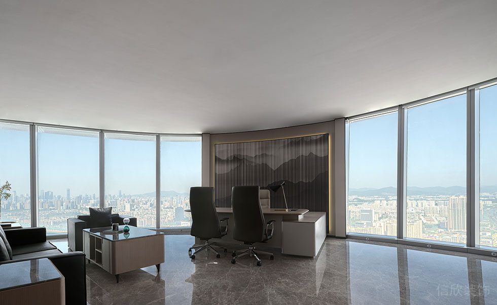 深圳南山中心區(qū)天利中央廣場(chǎng)現(xiàn)代極簡(jiǎn)風(fēng)辦公室裝修工程 辦公室