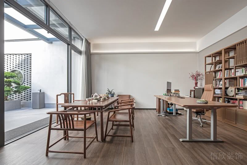深圳南山卓越前海壹號(hào)公司現(xiàn)代簡(jiǎn)約原木風(fēng)格裝修設(shè)計(jì)方案 辦公室