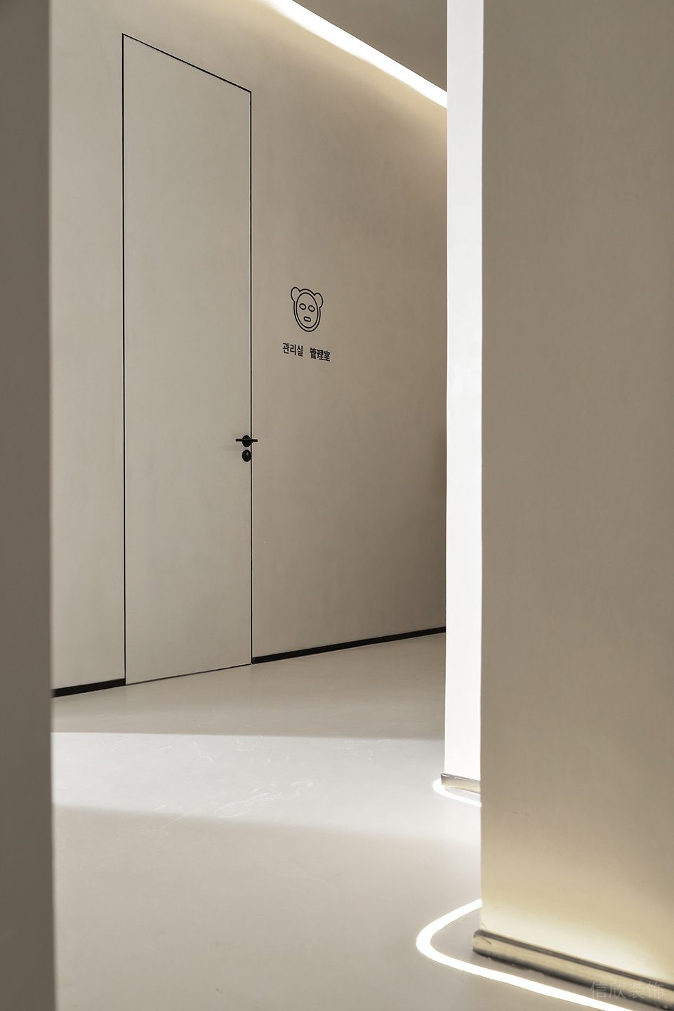 醫(yī)療美容店墻面隱形門(mén)高級(jí)灰色漆效果圖