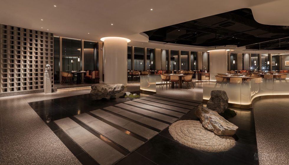 深圳市國風(fēng)高雅中式餐廳寬闊多人用餐區(qū)裝修設(shè)計