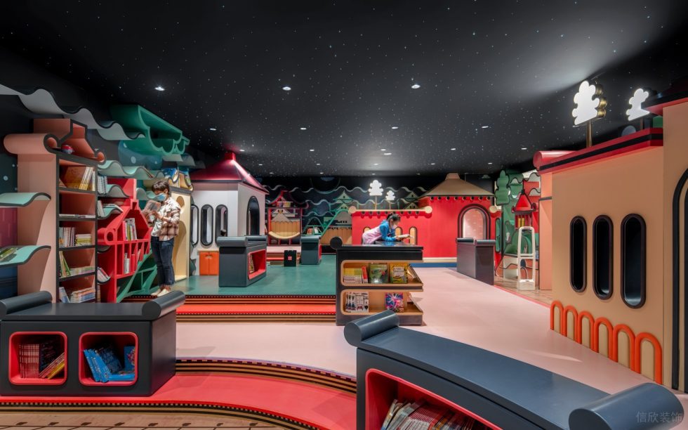 深圳市羅湖區寶安南新中式風書店裝修設計-兒童游樂場閱讀區