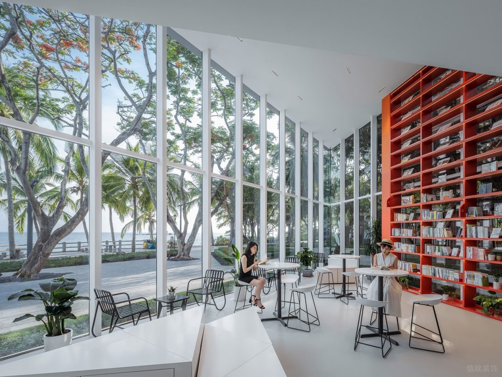 深圳市羅湖區布心現代風天涯書局裝修設計實景圖 -陽光街景閱讀區