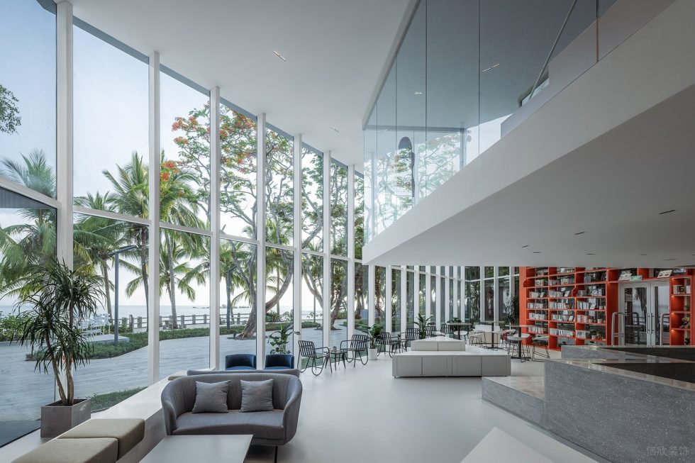 深圳市羅湖區布心現代風天涯書局裝修設計實景圖 -陽光街景閱讀區三