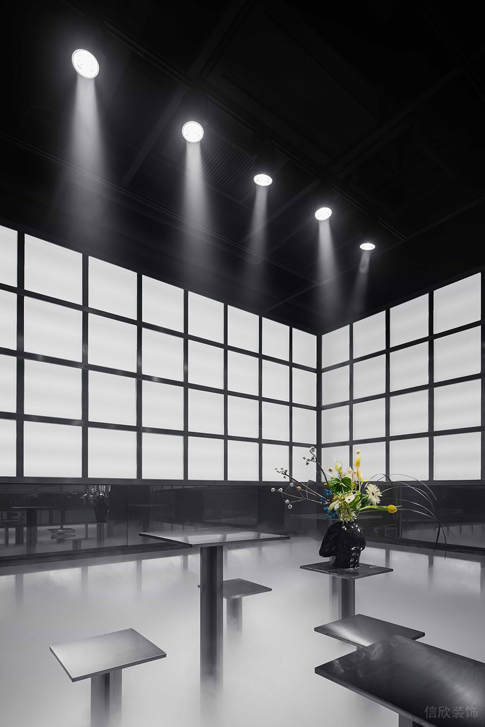 深圳市南山區(qū)南頭現(xiàn)代風(fēng)dresscode花卉概念店裝修設(shè)計-白色亞克力玻璃背景墻 深圳市南山區(qū)南頭現(xiàn)代風(fēng)dresscode花卉概念店裝修設(shè)計-白色亞克力玻璃背景墻