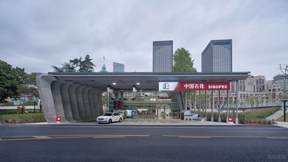 深圳市南山區南油中石化加油站實景效果圖-正立面