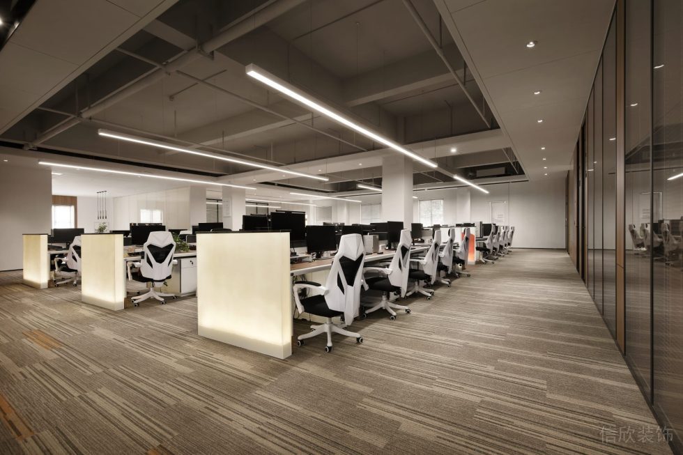 萬(wàn)科濱海云中心現(xiàn)代混搭風(fēng)辦公室裝修案例 公共辦公區(qū) (2)
