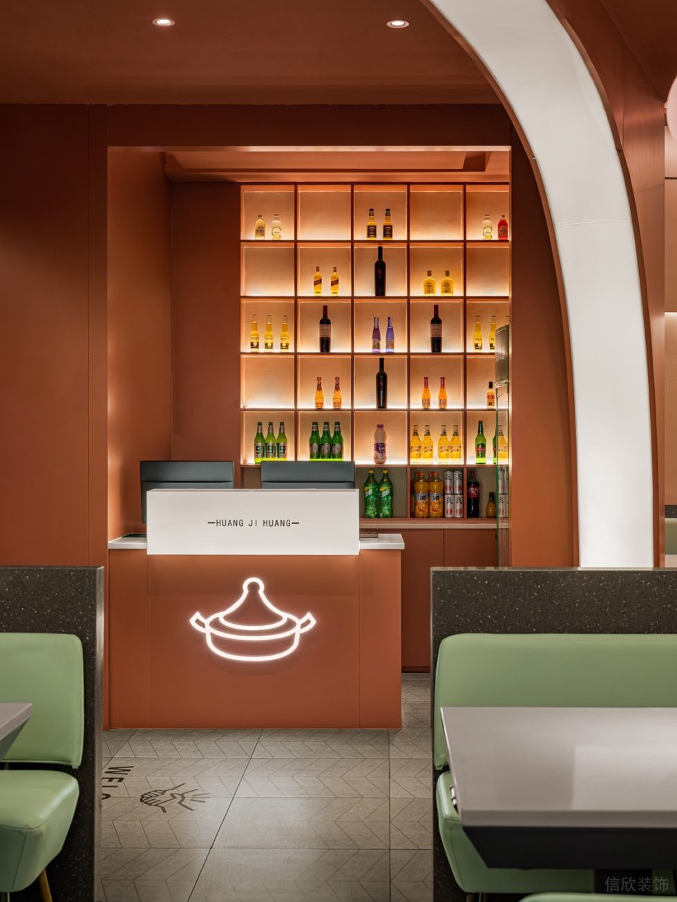 簡約現(xiàn)代風(fēng)餐飲店吸睛前臺裝修設(shè)計